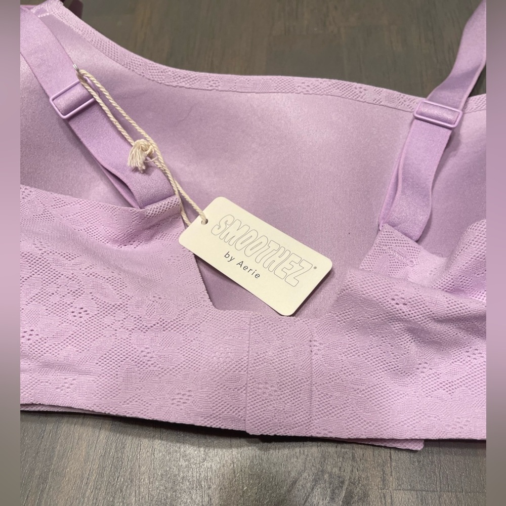 💜 NEW! • AERIE • Smoothez Bralette | Lilac | Large - Picture 5 of 6